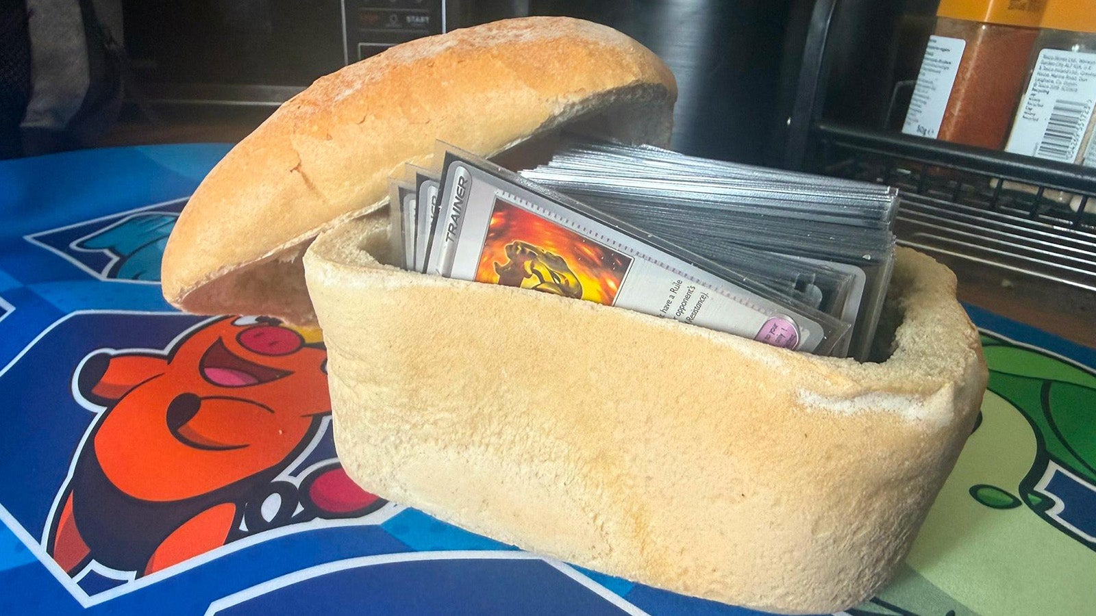 Pokemon TCG Player Wins Card Shop’s ‘Anything But a Deck Box’ Tournament Using an Actual Loaf of Bread